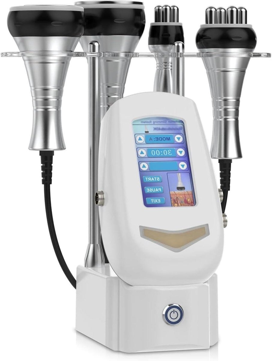 Massageapparaat - Schoonheidsapparaat Lichaam - Huidversteviging Gezicht - 4-in-1 Technologie - 40K Cavitatie - Wit