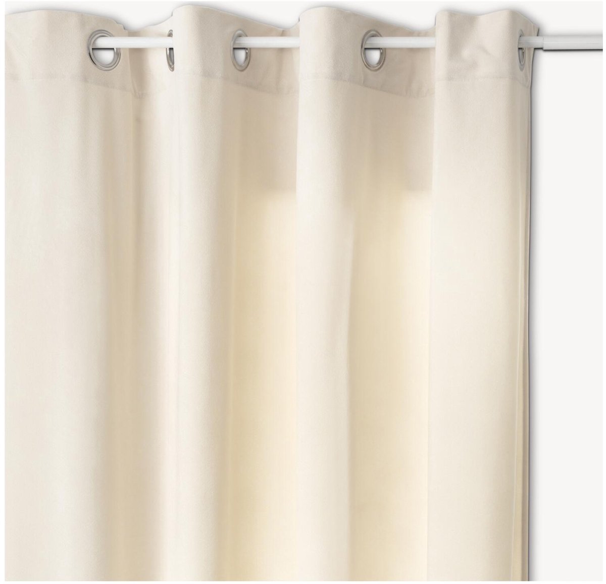 Atmosphera gordijn lilou - L260 x B140 cm - ivoor wit - polyester - met ringen Ivoorwit