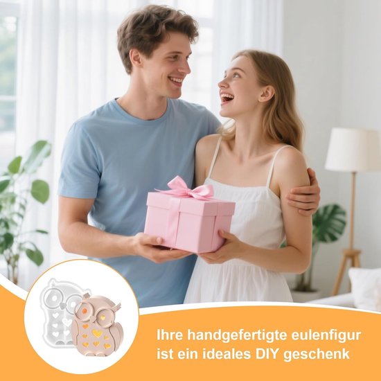 prota Siliconen gietvormen, uil, 4 stuks gietvormen, siliconen, 3D, uilen, kaarsvorm, siliconen met basis, siliconen vorm, lichten uil voor kaarsen, aromatherapie, handgemaakte zeep — afbeelding 3