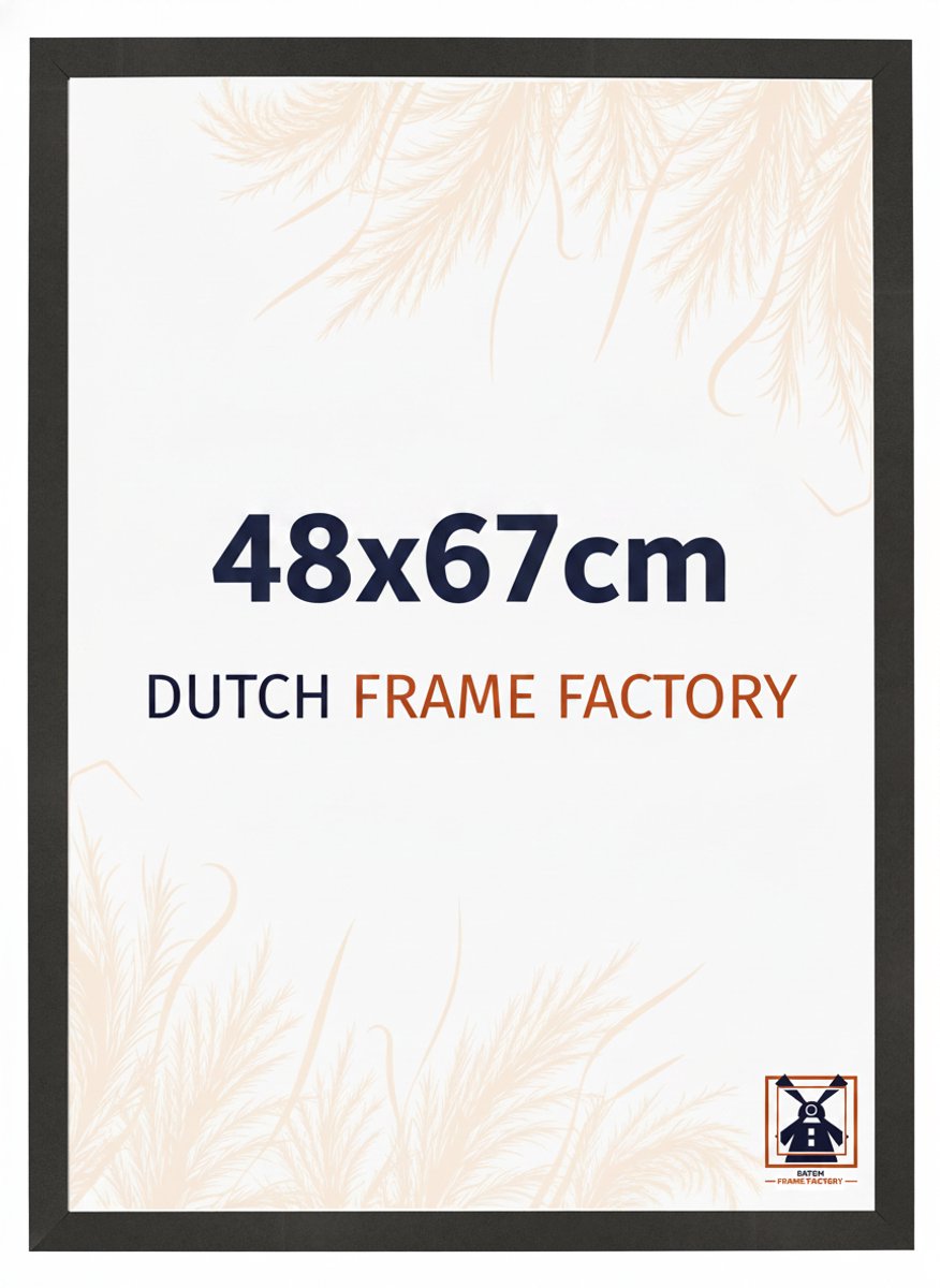 Fotolijst 68x98 cm - MDF - Wijnrood Geveegd - Benno