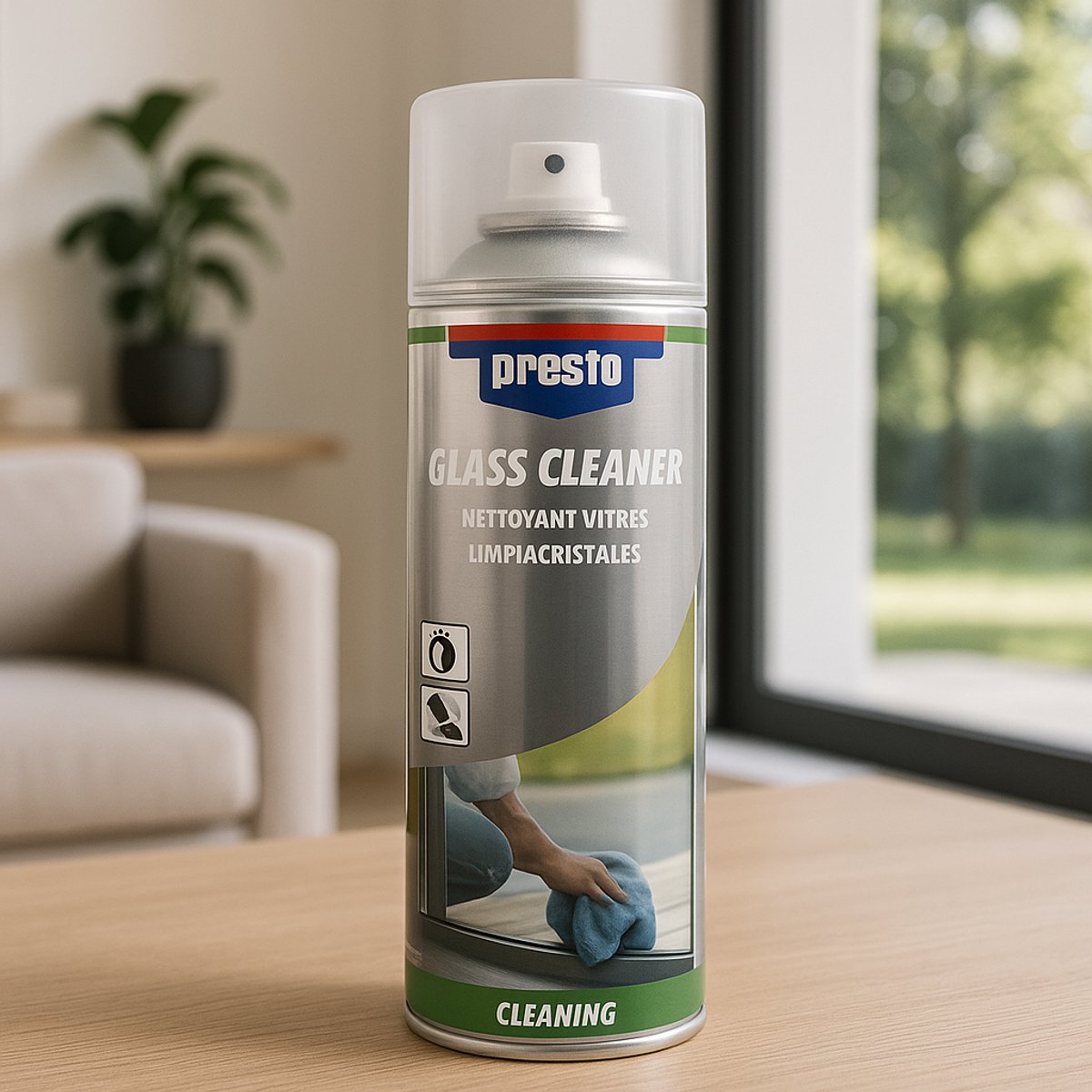 Presto - Glasreiniger - 400 ml - snel streeploos - voor ramen en spiegels, helder