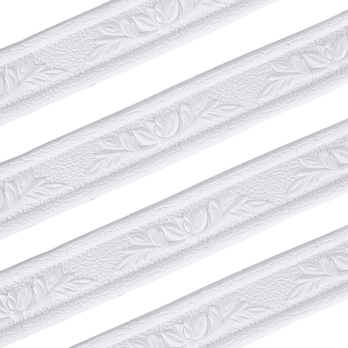 4,6 m x 4 cm kroonlijst Peel en Stick Behang Borders Zelfklevende Witte Flexibele Moulding Trim Dado Rail Strips Sticky 3D Muur Rand Foam Plint voor Spiegel Wandlijnen Home Decor