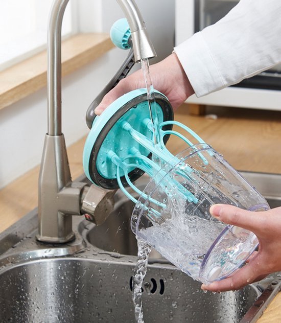 Melkschuimer - Handmatige melkschuimer - Eierklopper - Melkschuimer - Handmixer - Eierklopper - Slagroomschuimer - Slagroomgarde - Handmatige slagroomgarde - Keuken- en bakgebruik - Eierklopper - Blauw — afbeelding 2