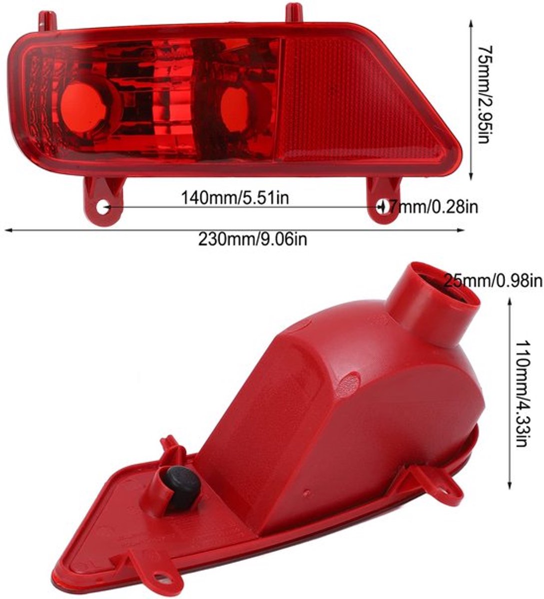 Vt products - Auto Mistachterlicht - Hoge Temperatuur Bestendig