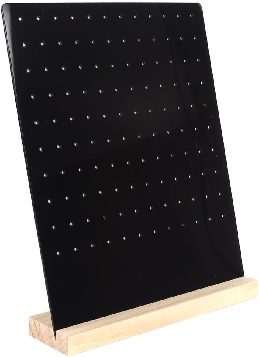 Zwarte oorbel display standaard sieraden organizer houder 198 x 243 mm voor oorstekers armbanden broches desktop