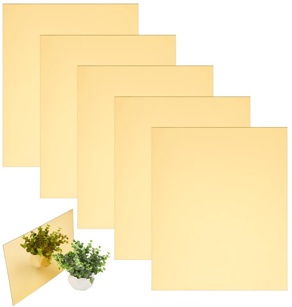 5 stuks gouden muur spiegel tegels 30 cm x 25 cm rechthoekige acryl spiegel muurstickers spiegel tegels flexibele acryl spiegel vellen spiegel acryl spiegels muur decor set