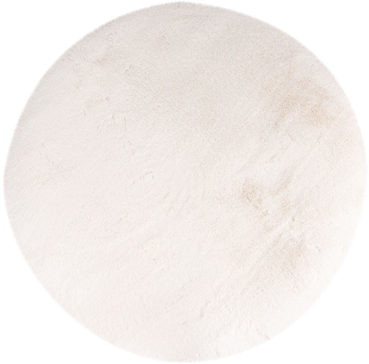 Heaven Rond Fluffy Soft Hoogpolig Vloerkleed Crème- 200 CM Ø