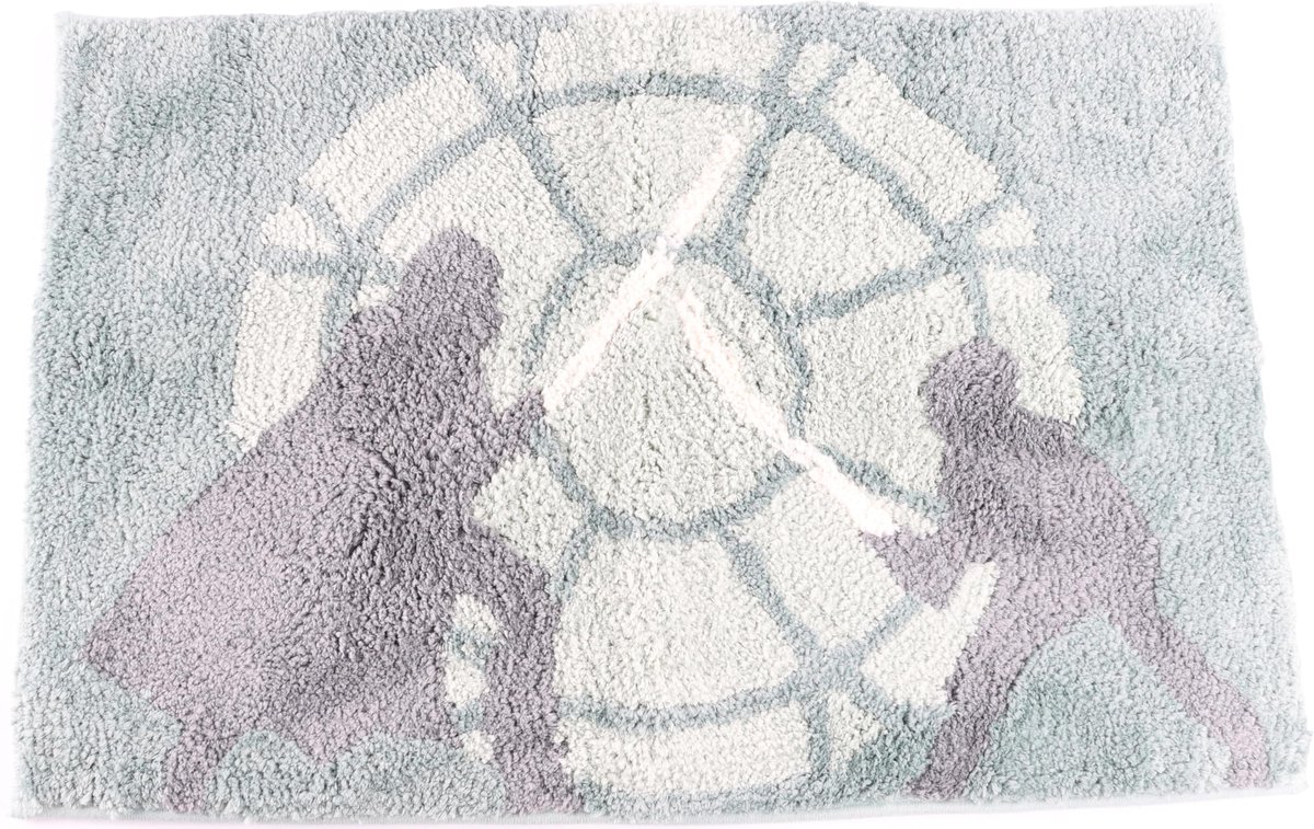 Badmat, zacht, antislip, 51 x 77 cm, pluche tapijt voor badkamer