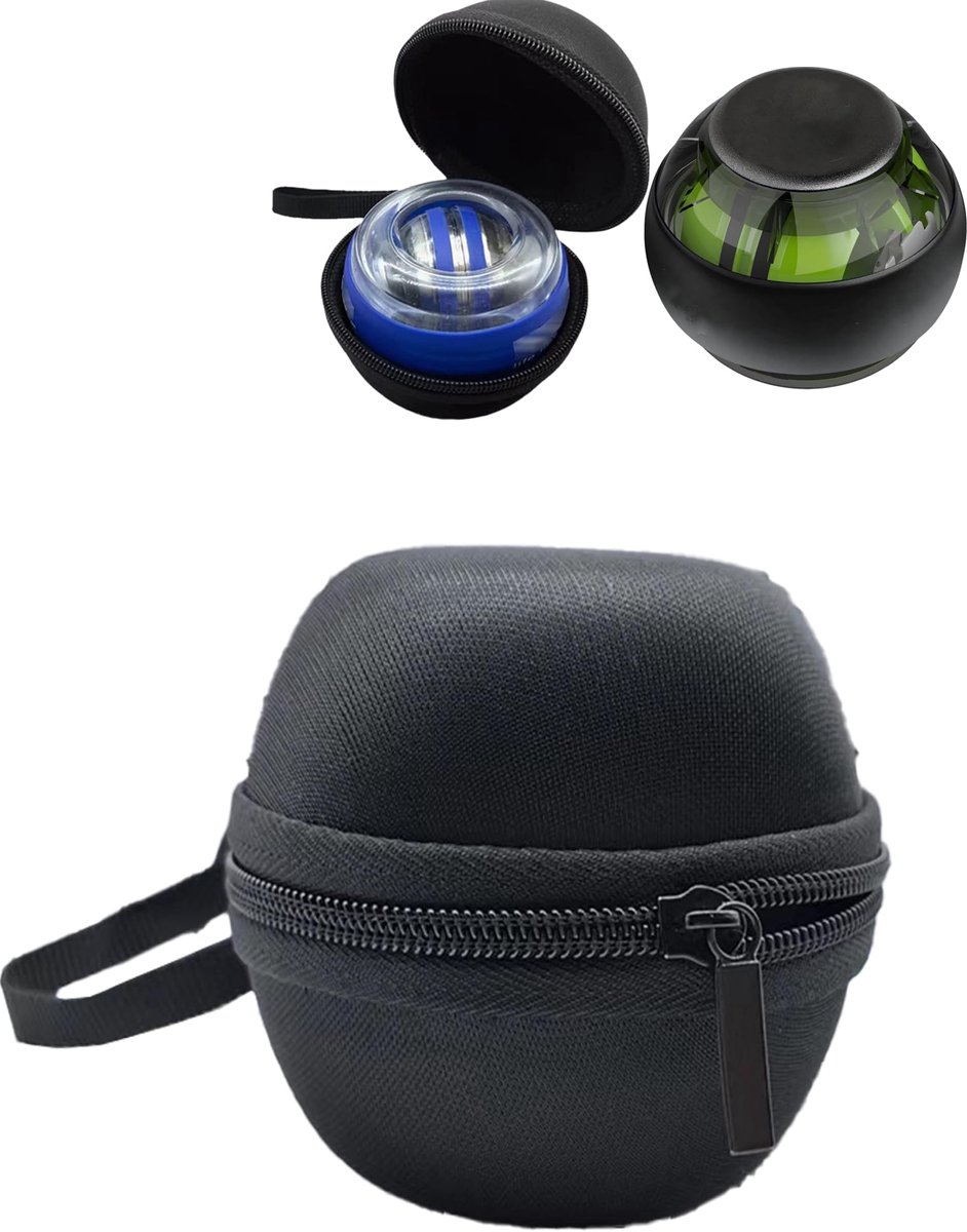 Opbergtas voor Powerball NSD Autostartserie Gyroscoop Schuine geweven PU en EVA-design, waterdicht, schokbestendig, krasbescherming, eenvoudig te bedienen en te dragen, alleen etui, zwart