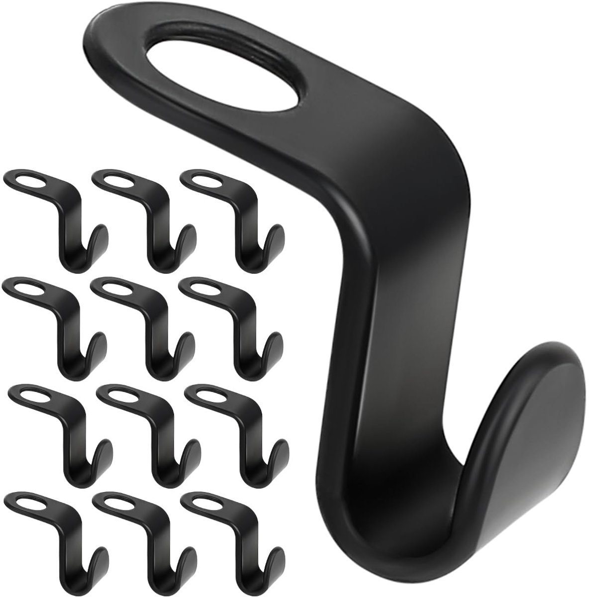 120 stuks Kleerhangers Verbindingshaken, Ruimtebesparend Kledinghangers Connectors, Meervoudige Kleerhangers voor Kledingkast,Stapelbare Beugelschakelhaken voor Ruimte (zwart)