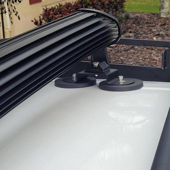 88mm magnetische montagebeugels voor de motorkap of het dak om lichtbalken te monteren Lichtbalk montagebasis met rubber en sterke magnetische — afbeelding 4