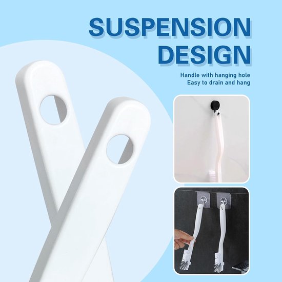 2 Stuks Huishoudelijke Schoonmaakborstels,Keukenborstels,Reinigingsborstel Met Handvat, Ideal For Removing Food Debris & Stubborn Stains,Ideaal Voor Het Reinigen Van Sapcentrifuges Met Messen — afbeelding 3