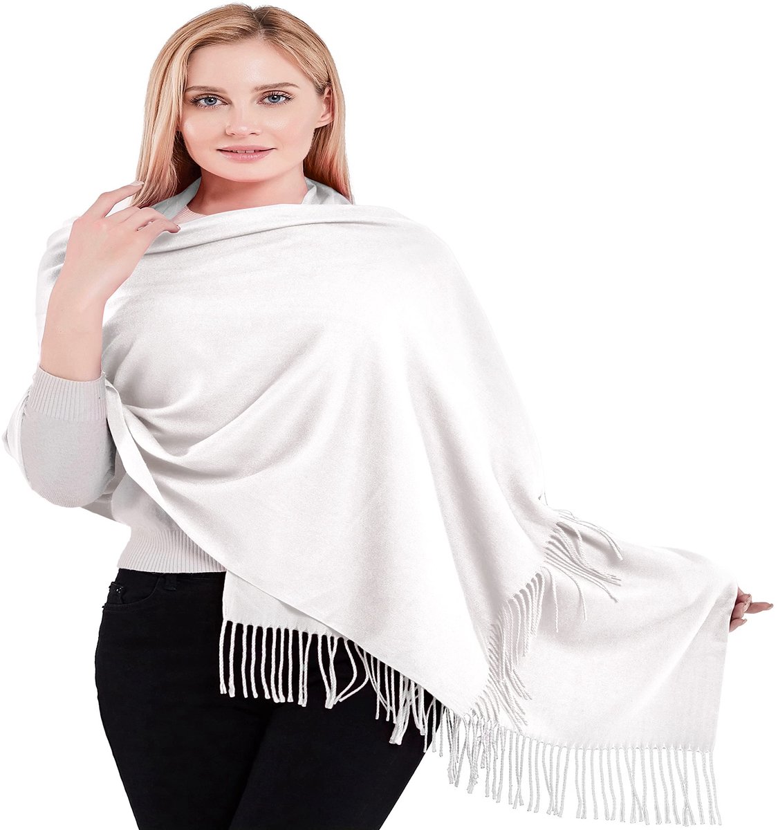 Apparel Thick Cotton Blend Shawl dames Pashminasjaal (1-Pack)