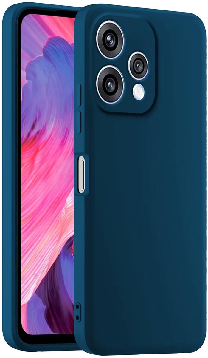 Kleurrijk siliconen telefoonhoesje, geschikt voor Oppo Reno15 5G / Oppo Reno 15 5G (6,57 inch) - saffierblauw