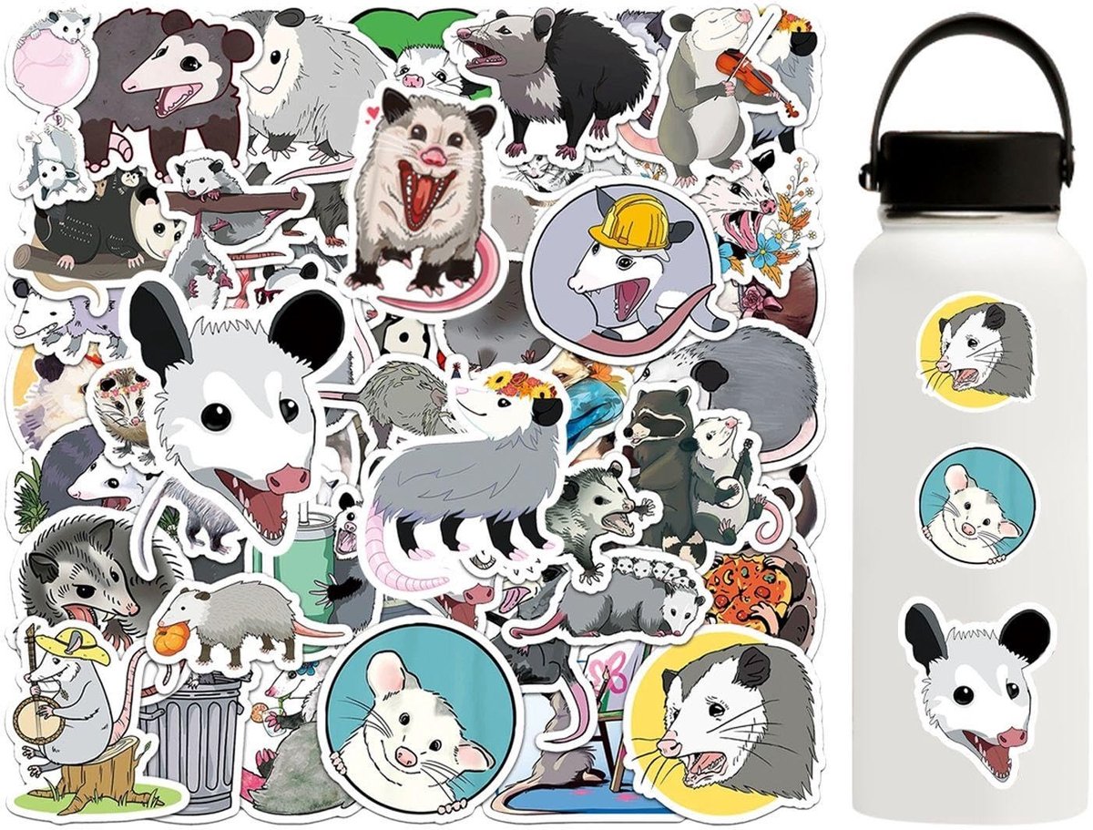 Dailygoods- Muisstickers 100 Stuks - Waterdichte Stickers - Zelfklevende Stickers - Veelkleurige Stickers - Decoratie voor Laptop/Fiets - Afmeting 4-5 Cm