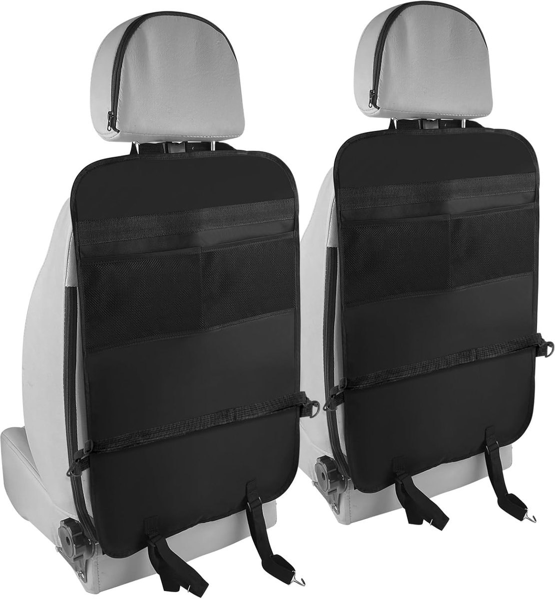 2 stuks autorugleuningbescherming, grote auto-achterbankorganizer voor kinderen, waterdichte achterbankbescherming, anti-kick-organizer voor autoachterstoelen