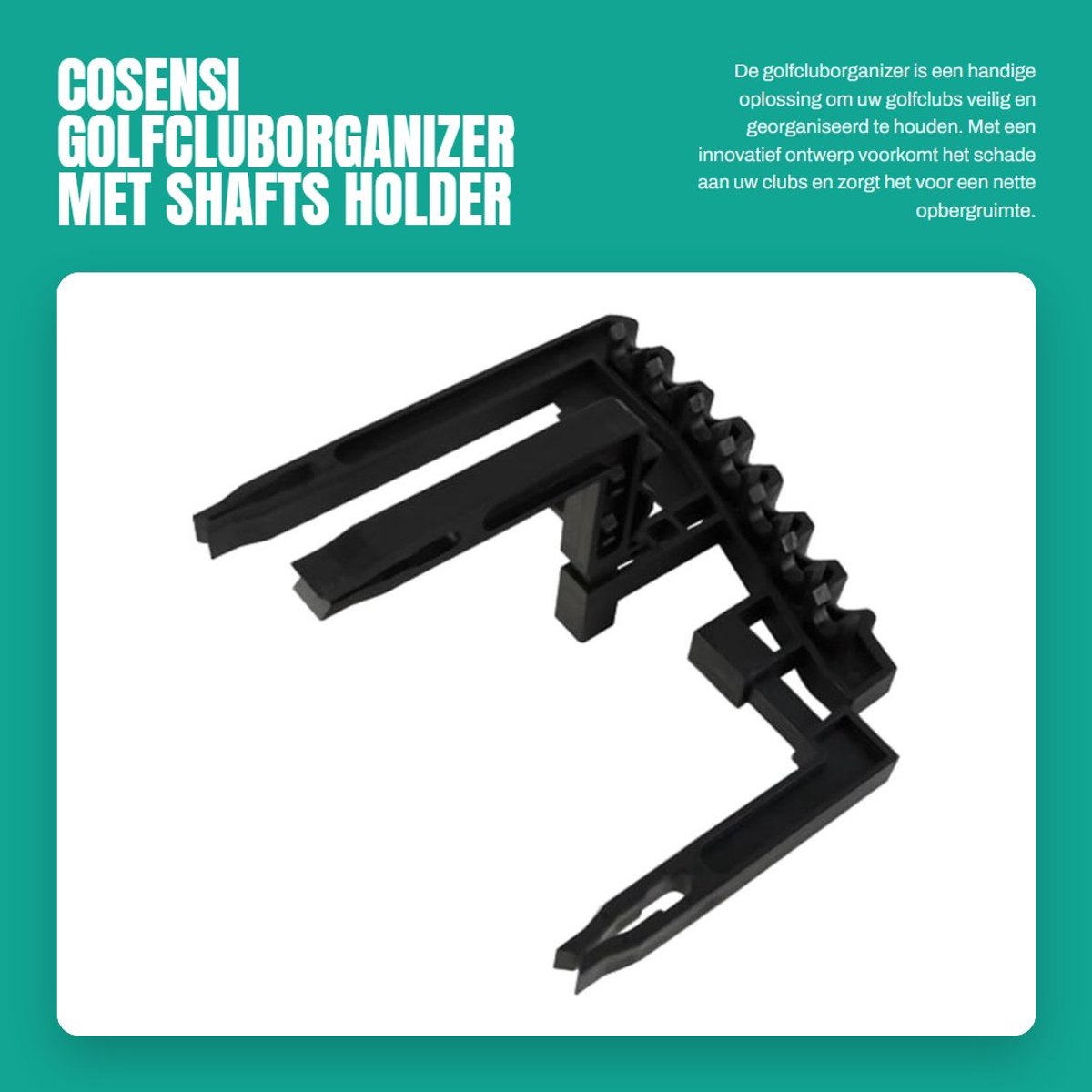 Dailygoods- Golfcluborganizer Grote Capaciteit - 9 Clubs - Bescherming tegen Schade - Eenvoudige Installatie - Geschikt voor Elke Tas - Gebruiksvriendelijk - Golfclubhouder