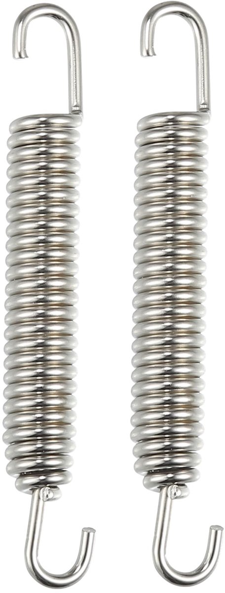 Dailygoods- Uitlaatveer Universeel 80mm - RVS Accessoire - Motorfiets/Scooter - Duurzaam - Hoge Temperatuur Bestendig - Lange Levensduur - Uitlaatveerhaak