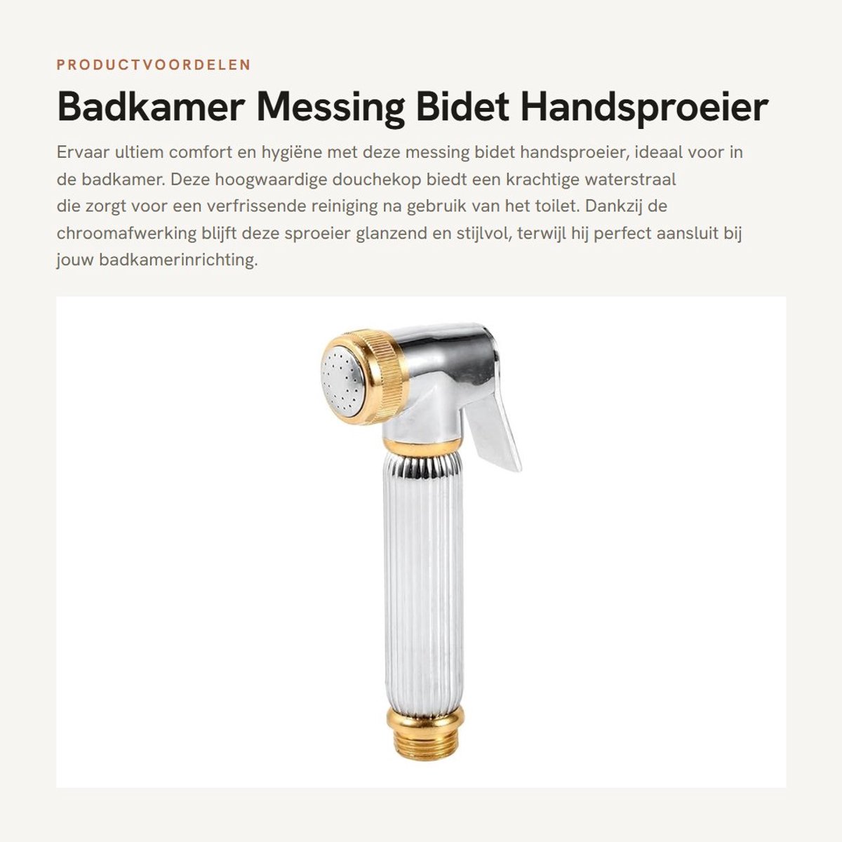 Dailygoods- Bidet Handdouche - Hoge Druk Sproeier - Toiletreiniging - Dameshygiëne - Urineweginfecties - Scherpe Klantenservice - Toilet Douche