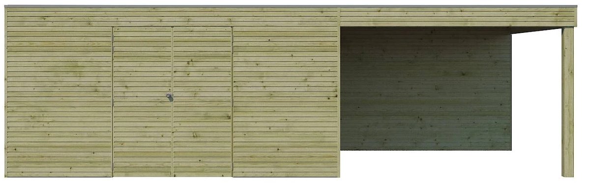 Woodlands Blokhut QB Groen Geïmpregneerd 720 x 300 cm