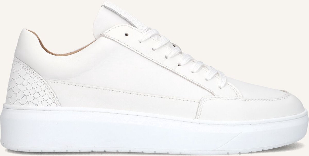 MACE Enzo-23 Sneakers Heren - Leren Sneaker - Wit - Maat 41