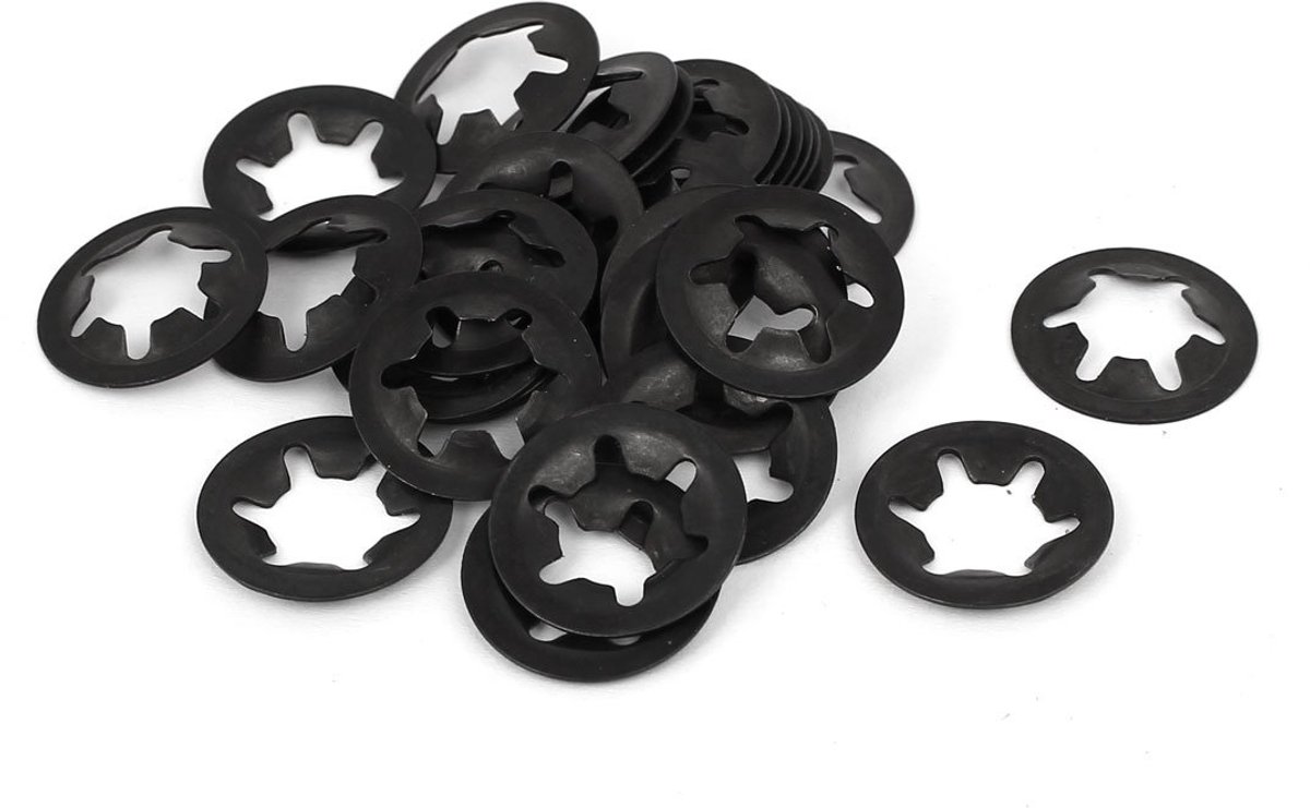 sourcingmap 10mm x 20mm interne tand Quicklock Starlock vergrendeling ringen 30 STKS