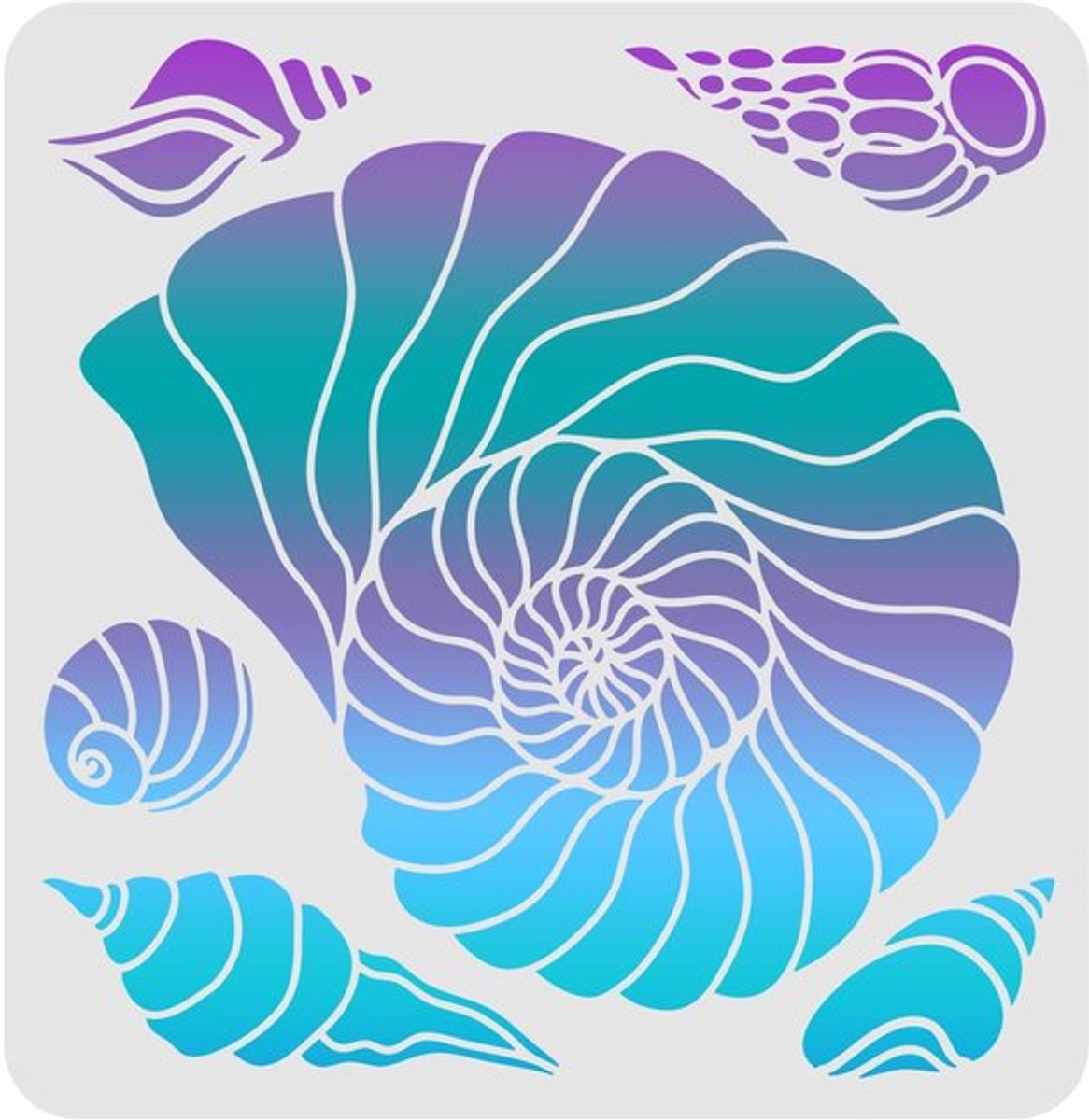 By shayne - Conch Stencil - Conchschelp Stencil - Herbruikbaar