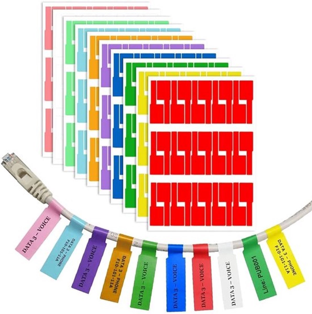 Zelfklevende Kabellabels 300 Stuks - Waterdicht en Scheurvast