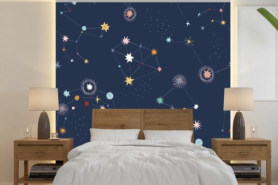 Papier peint - Papiers Papier peint photo Etoiles - Espace - Planète - Largeur 260 cm x Hauteur 260 cm