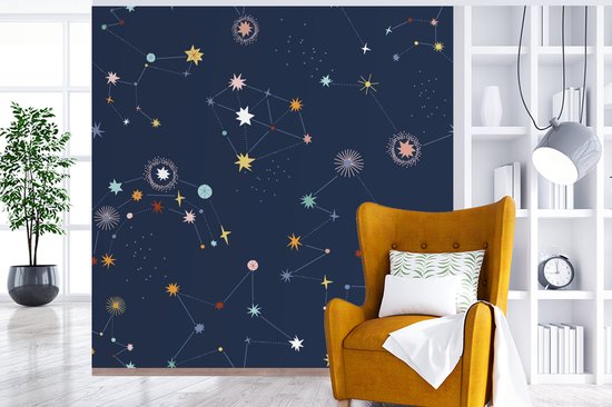 Papier peint - Papiers Papier peint photo Etoiles - Espace - Planète - Largeur 260 cm x Hauteur 260 cm