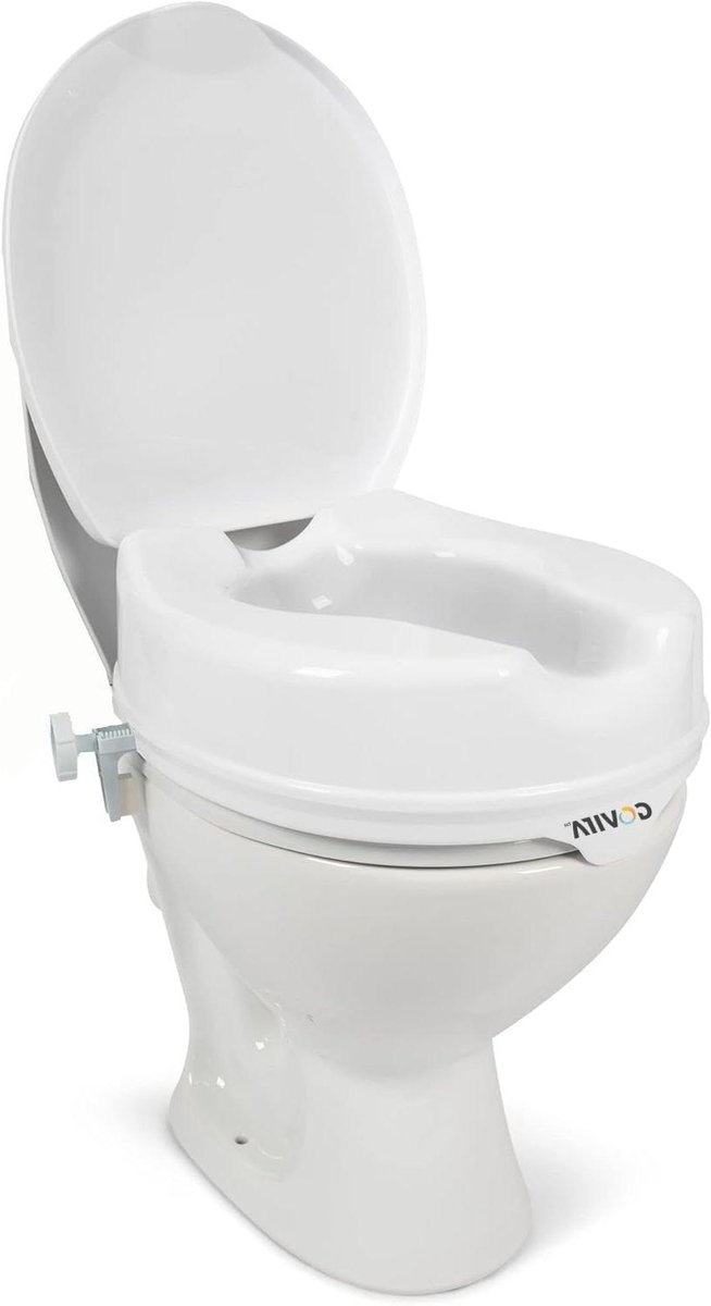 Toiletverhoger - Badkamer hulpmiddel - Zelfstandig Toiletgebruik - Met Armleuningen - 10 cm Hoog - Wit