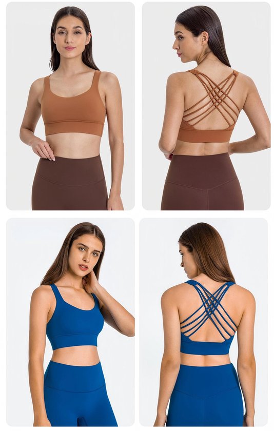 Onderkleding - L - Maat 8 - Bovenwijdte 74 cm - Zoomwijdte 68 cm - Gewicht 55-60 kg - Beugelloze bh - Bh in hemdjesmodel - Sport-bh - Yoga-bh - Huidvriendelijk & ademend - Damesondergoed - Loungewear-bh — afbeelding 3
