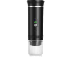 Draagbare Koffiemachine - Reis Koffiezetter - Koffie Onderweg - 3-in-1 Functionaliteit - 80ml Capaciteit - Zwart