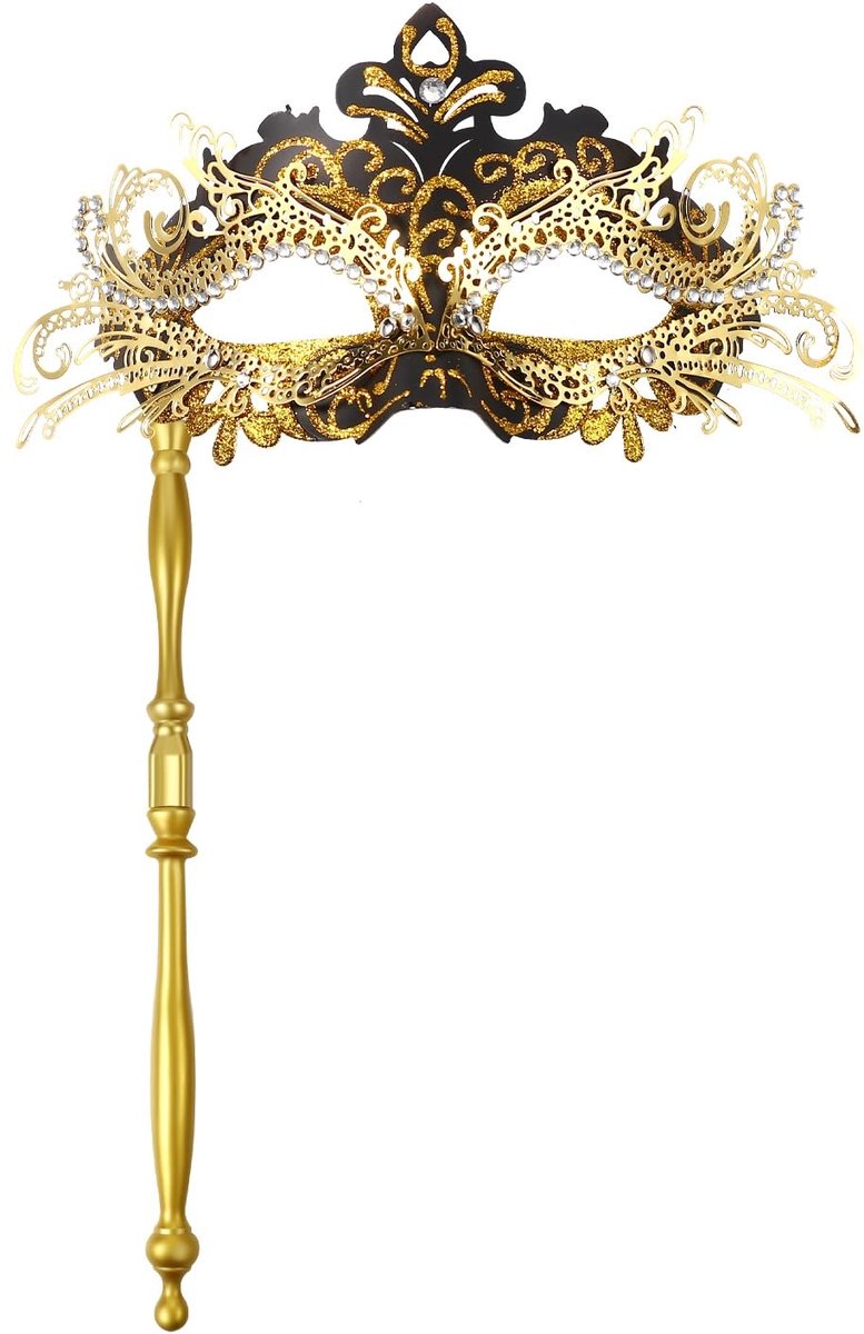 JewelryWe Sieradenmasker van Venetiaans kant, maskerademasker, oogmasker, kostuum voor Halloween, carnaval, feest, cosplay, eenheidsmaat, kunststof