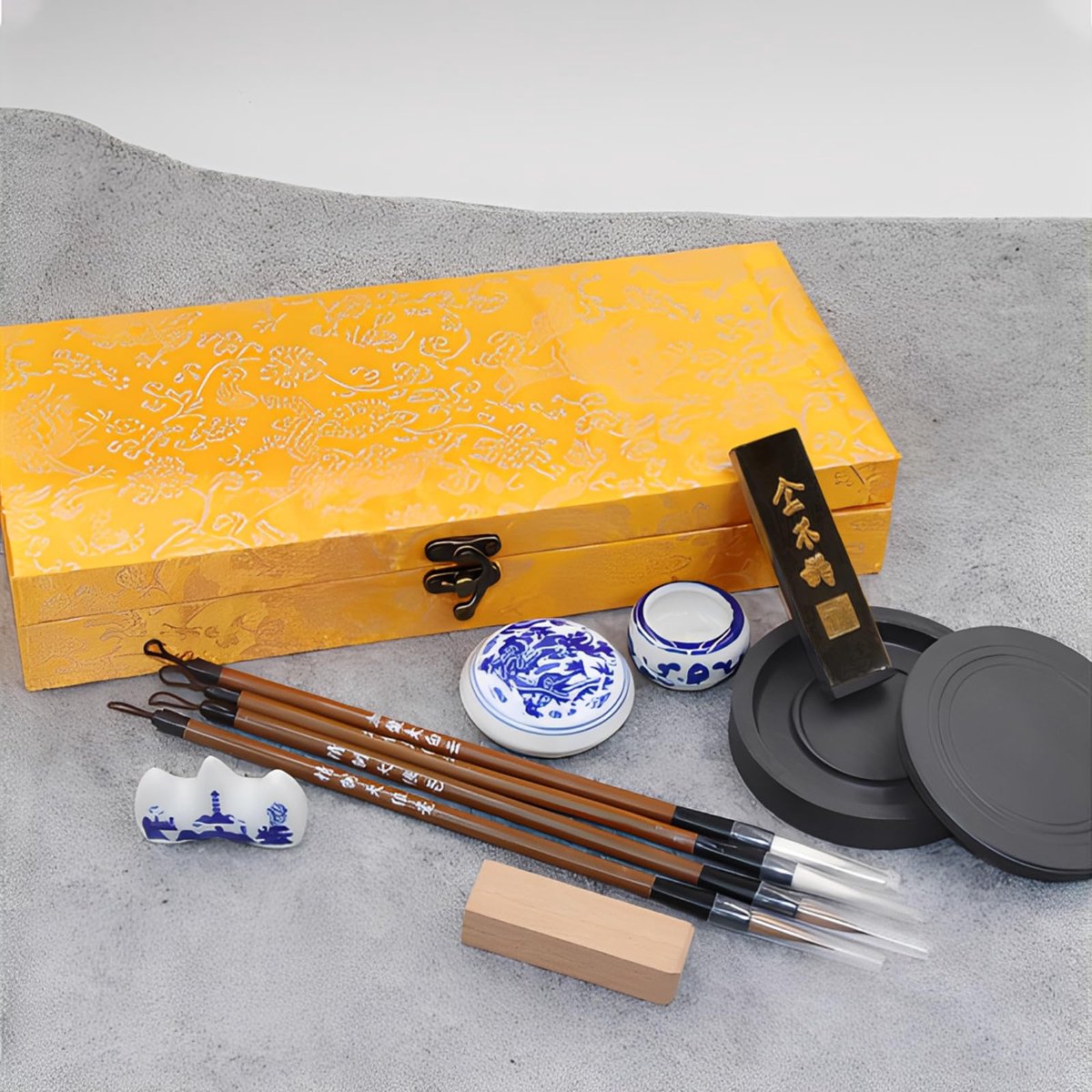 Kwastenset, Chinese kalligrafieset, geschikt voor kalligrafie, inkt, traditionele kunst (10 stuks)