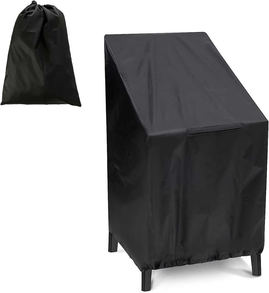 Dailygoods- Afdekking Waterdicht - Tuinstoelhoes Oxford-stof - Stapelstoel Afdekking - Balkonstoelen - 65 x 65 x 120 cm - Lichtgewicht 294 gram
