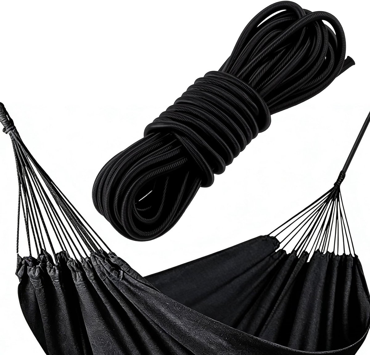Dailygoods- Rubberen Touw 6 mm x 15 m - Elastisch Koord - Weerbestendig - Draagvermogen - Hoogwaardige Materialen - Rekbaarheid tot 80%