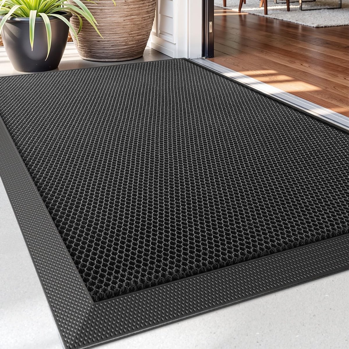 Antislip Deurmat 80 x 120 cm - Wasbare Binnen- en Buitendeurmat voor Entree, Patio en Tuin