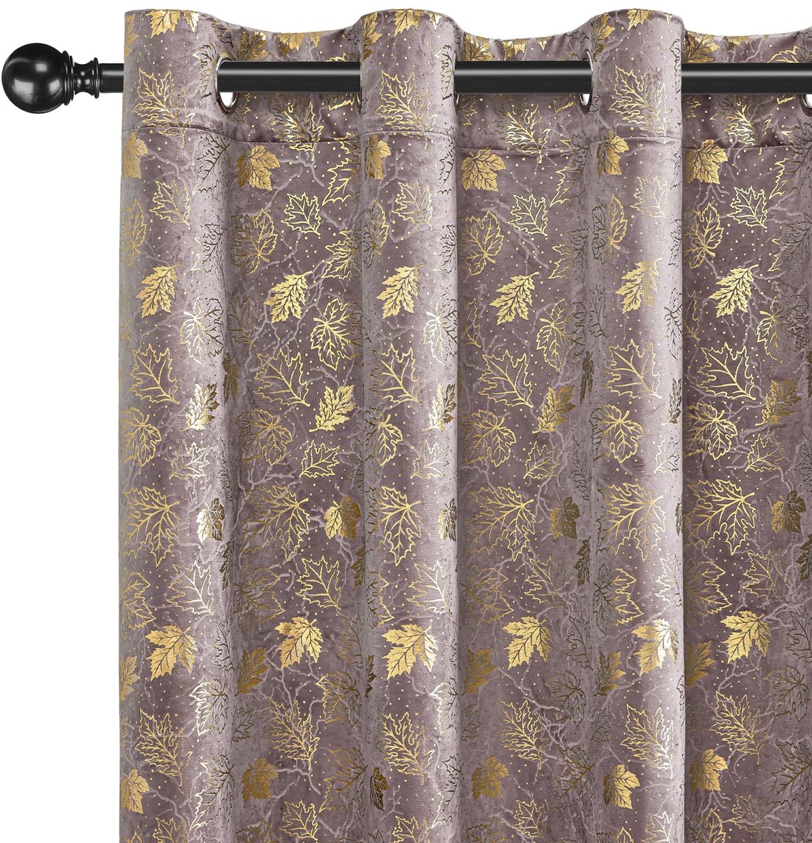 Gordijnen Set Van 2, 140x260cm, Ondoorzichtig Warmte-Isolerende Thermische Gordijnen Met Ringen, Geluidsbescherming, Voor Slaapkamer Woonkamer, Roodbruin