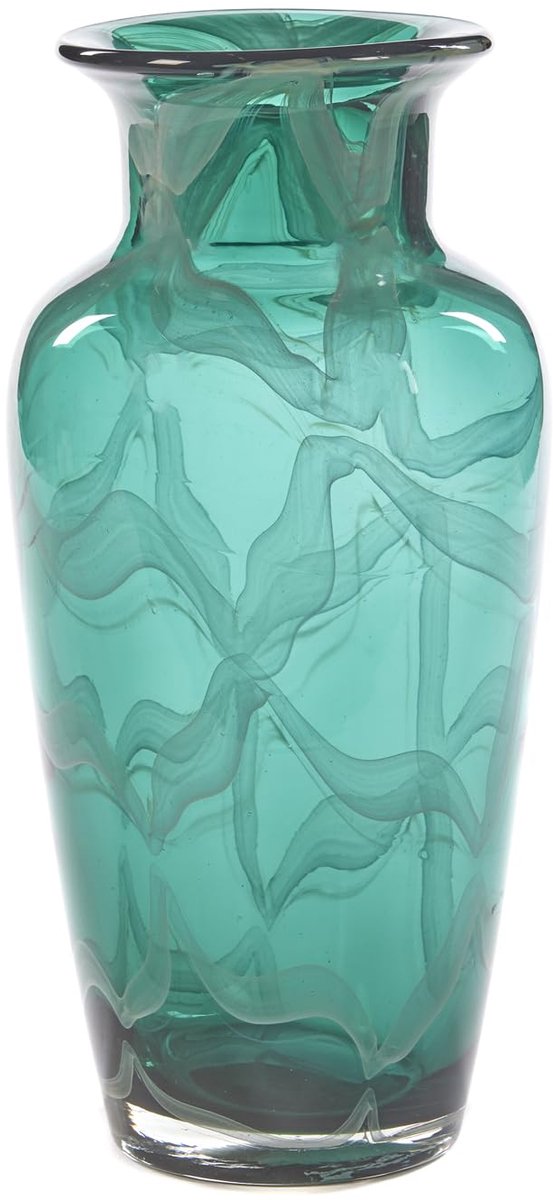 Vaas glas groen H 30 cm