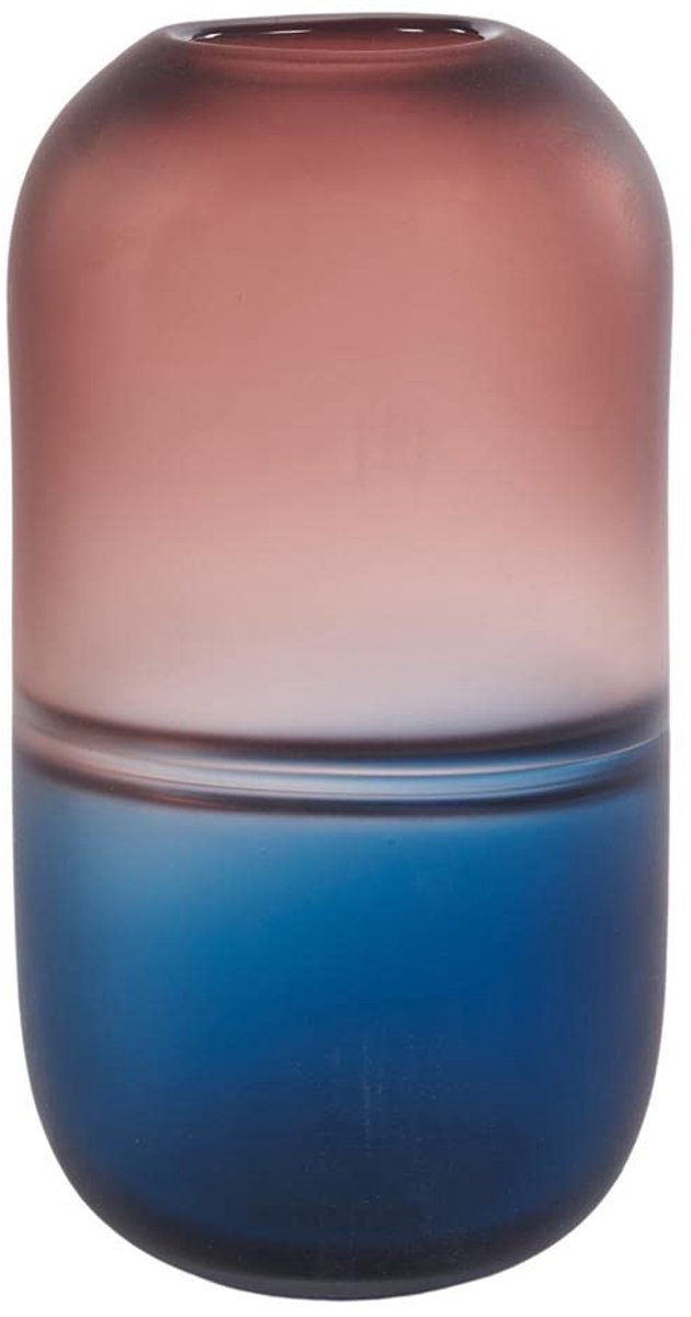 Vaas Glas Blauw-Lila D 14,5 cm H 32 cm