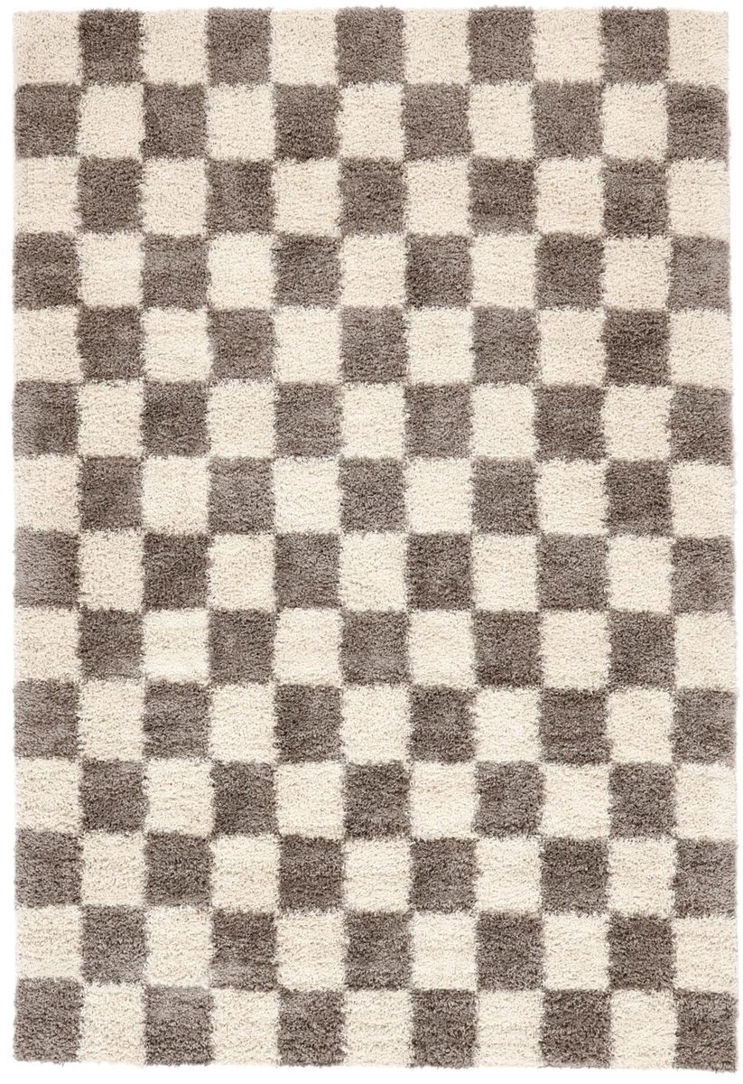 Vloerkleed, Moderne, 200 x 300 cm, Rechthoekig, Middelpolig, Woonkamer, Slaapkamer, Alleen chemisch reinigen, Greige/Off Wit