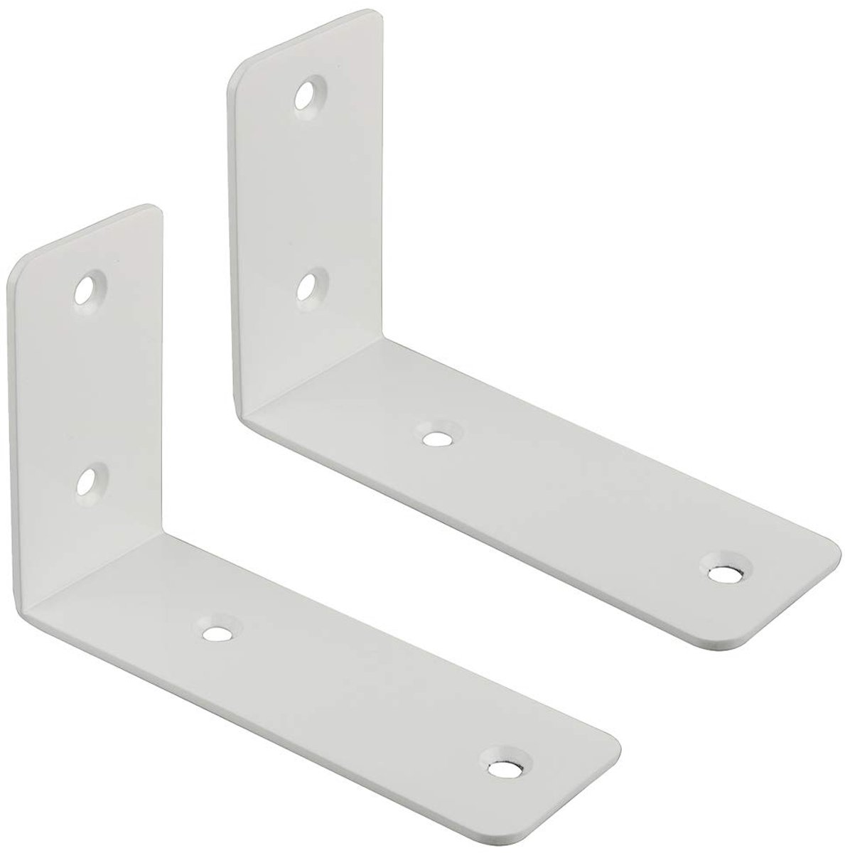 Plankdrager Verwijden 2 stuks Plankbeugel Wit 12,5 CM Plankhouder van Roestvrij Staal Industriële Planksteun, EJW2100W-2P