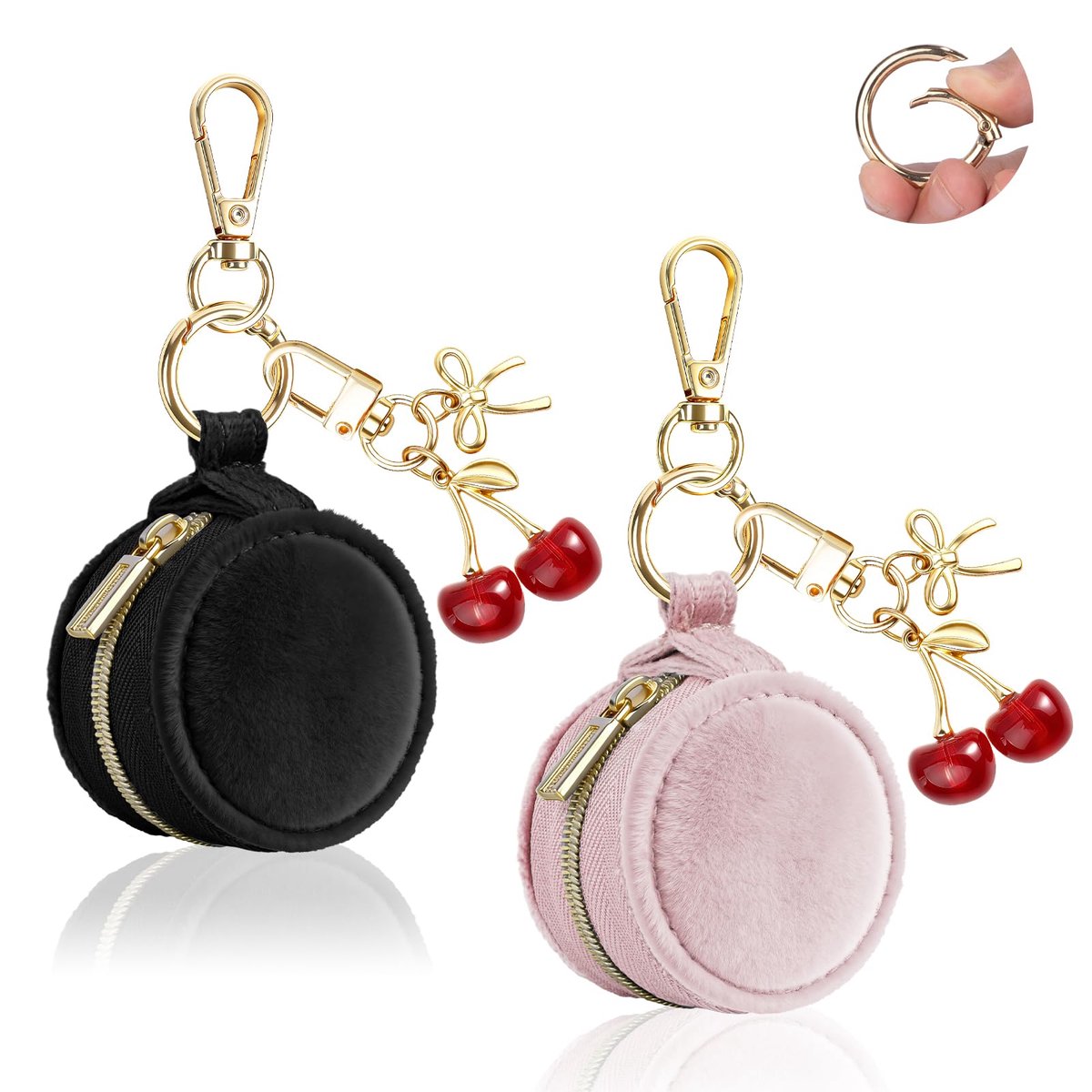 Sieradendoos voor meisjes, van fluweel, opslag, oorbellen, ring, multifunctionele opbergtas voor halskettingen, armbanden, mini-reisetui, dames, 5 x 3 x 5 cm (z