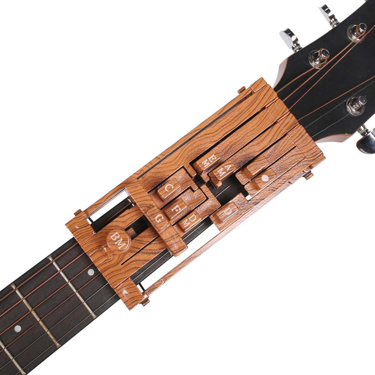 Dailygoods- Akkoordenperser Gitaarhulpmiddel voor 36-41 Inch Folkgitaren - 10 Akkoorden - Beginnersvriendelijk - Essentiële Gitaaraccessoires - ABS Materiaal - Gitaarhulp