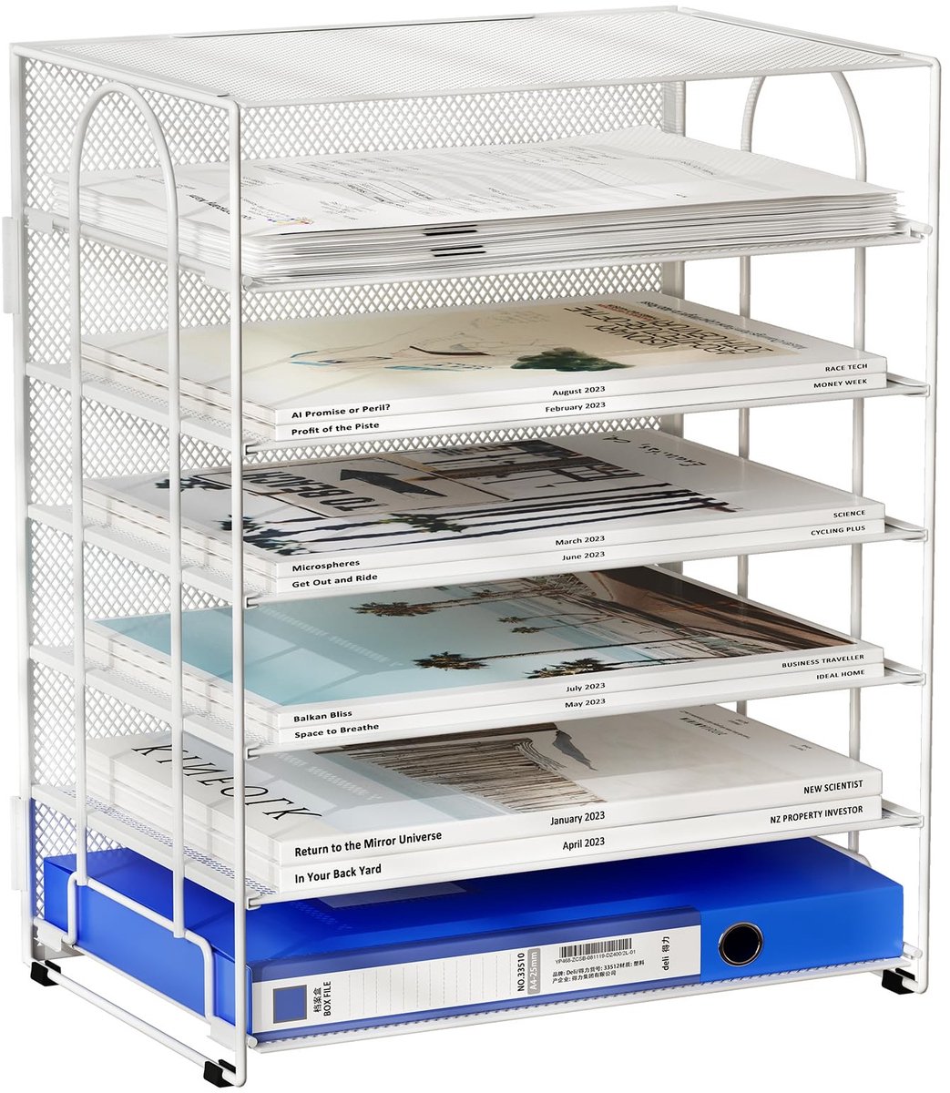 Dailygoods- Archiefrek 6 Laags - Documenthouder A4 - Bureau Organizer - Metalen Constructie - Duurzaam - Stijlvol Design