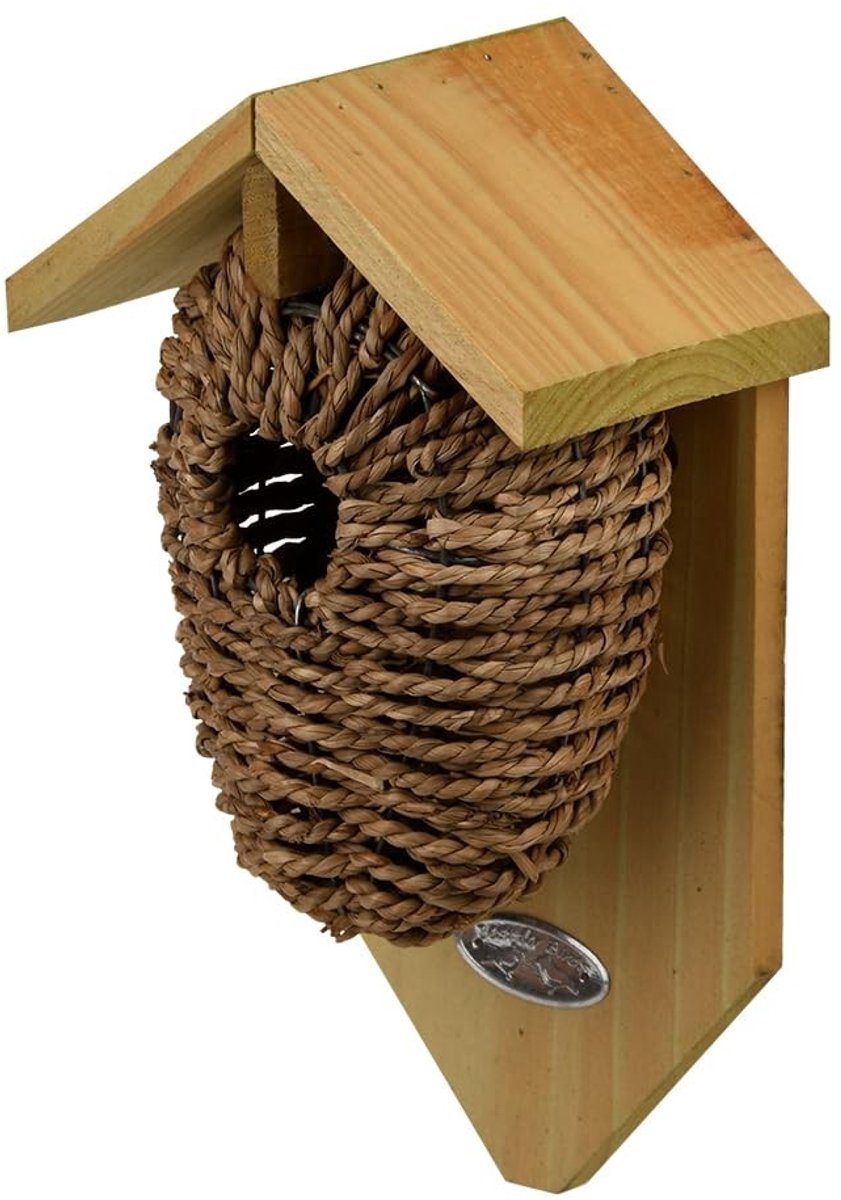 Dailygoods - Nestzak zeegras - Vogelhuisje voor tuin - Duurzaam natuurproduct - Geschikt voor vogels - Decoratief en functioneel