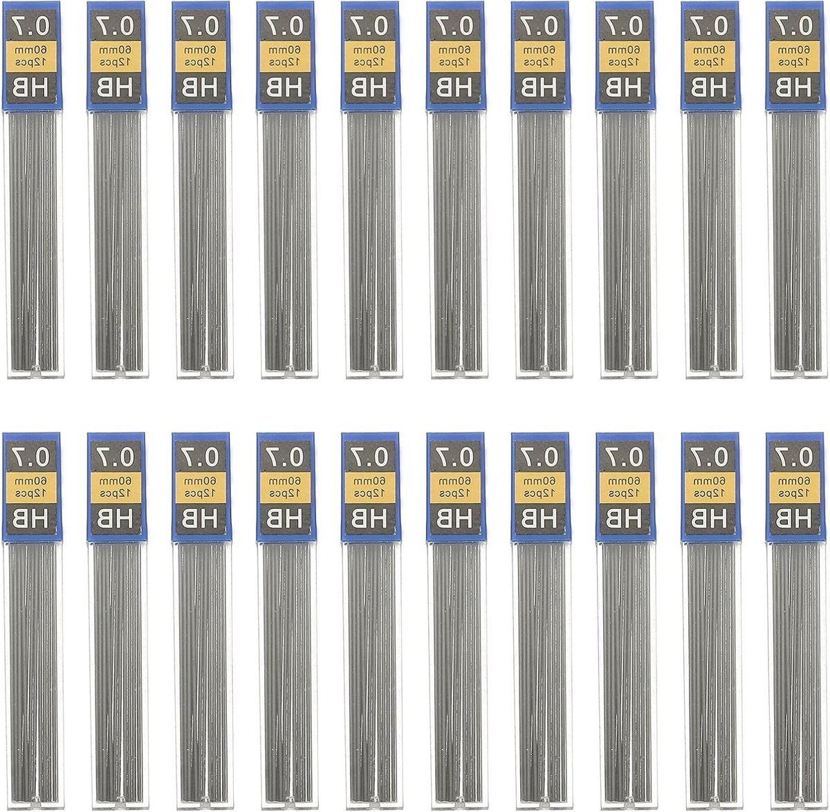 40 stuks 0,7 mm mechanische potloodlijn, breukbestendige potloodvullingen voor nauwkeurig schrijven en tekenen, zwart