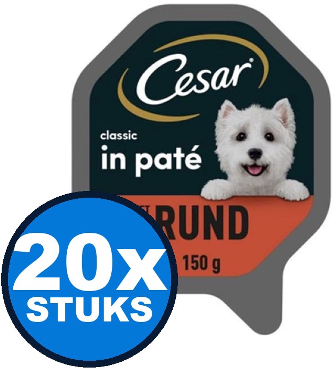 Cesar Cesar Classic - Pate met Rund - Hondenvoer - 150g