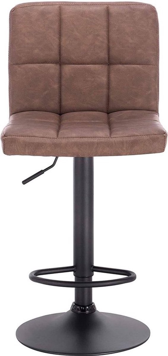 Saphly Barkrukken Set 82cm Bruin - Ergonomisch, Rugleuning en Zithoogte 60-82cm - Voor Eetkamer, Keuken en Woonkamer